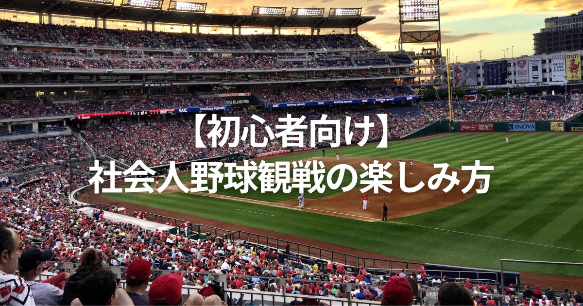 【初心者向け】社会人野球観戦の楽しみ方